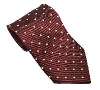 Equetech Unisex Polka Dot Showing Riding Tie (Maroon/White)