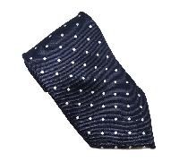 Equetech Unisex Polka Dot Showing Riding Tie (Navy/White)