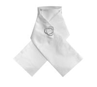 Equetech Ready-Tied Riding Equestrian Dressage Stock - Plain (Stock Pin not included) - White
