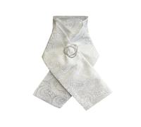 Equetech Ready-Tied Riding Equestrian Dressage Stock - Paisley (Stock pin not Included) - White