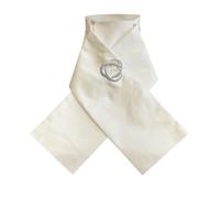 Equetech Ready-Tied Riding Equestrian Dressage Stock - Plain (Stock Pin not included) - Cream