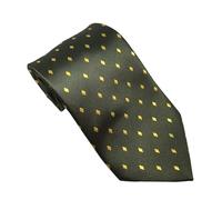 Equetech Unisex Diamond Showing Tie - Forest Green/Gold Equestrian Riding Show Tie