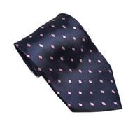Equetech Unisex Diamond Showing Tie - Navy/Pink Equestrian Riding Show Tie