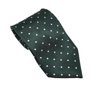 Equetech Unisex Polka Dot Showing Riding Tie (Green/White)
