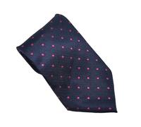 Equetech Unisex Polka Dot Showing Riding Tie (Navy/Cerise)
