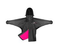 EQUIDRY Shortie Women's | Thin Fleece | Black/Peacock Pink Black XXS TALL (UK 4-12)