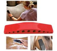 Equiessentials Master Groomer 2.0 - Horse Brush Removes Mud, Sweat and Dirt (Red)