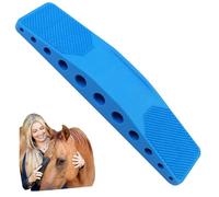Equiessentials Master Groomer 2.0, Massage Comb for Shedding & Cleaning, Pet Grooming Tool for Horses, Dogs, Cats (blue,1pcs)