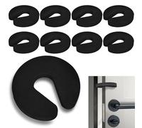 EQUIJUANCE 9 Pack Door Pinch Guard and Slam Stopper - Kid Proofing Foam Door Stopper, Finger Protector for Kids & Pets, Reusable Child Safety Door Lock Preventer (9 Pack Black)