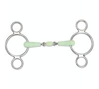 Shires Equikind Peanut Two Ring Gag - Pale Green - 5.5