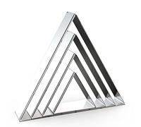 Equilateral Triangle Cookie Cutter Set Large - 5 Inch, 4 Inch, 3 Inch, 2 Inch - Geometric Frame Plaque Cookie Cutters Shapes Molds - Stainless Steel