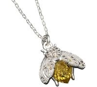 Equilibrium 46cm Yellow Crystal Honey Bee Necklace