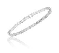 equilibrium All That Bling Baguette Silver Plated Tennis Bracelet