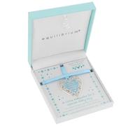 Equilibrium Baby Boy Keepsake Heart, Silver Plated Christening Gift with Presentation Box, Sentimental Nursery Keepsake, 4.8 x 4.6 x 0.4 cm
