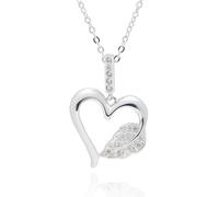 equilibrium Back To Nature Nature-Themed Necklace Collection - Silver & Gold Plated Mushroom Pendants, Crystal Toadstool Charm, Heart Leaf Premium Gift Jewellery for Women (Heart Leaf Necklace)