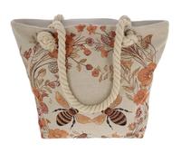 equilibrium Busy Bees Tote Bag - Floral Bee Tapestry Shopper Bag Large Rope Handle Everyday Travel Beach Handbag