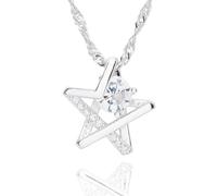 Equilibrium Celestial Crossover Star Silver Plated Necklace