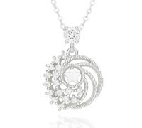 Equilibrium Celestial Star Sparkle Swirl Silver Plated Necklace