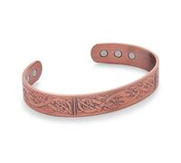 equilibrium Celtic Style Copper Magnetic Bangle for Men, Engraved Copper Bracelet with Magnets