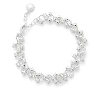 equilibrium Contemporary Silver Plated Crystal Shimmer Bracelet, Height: 0.9 x Width: 0.9 x Depth: 0.4 cm