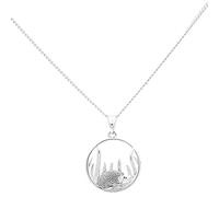 equilibrium Country Hedgehog Round Silver Plated Necklace