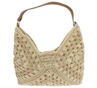 equilibrium Crochet Style Shoulder Bag - Blue or Cream (Cream)