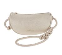 Equilibrium Cross Body Boat Shoulder Bag With Zip Closure and Plait Strap Design - Black, Sage or Gold with Gold Hardware (Gold)