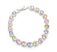 equilibrium Elegant Pastel Pretty Sparkle Silver Plated Bracelet