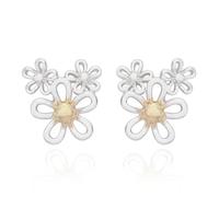 Equilibrium Filigree Two Tone Daisies Earrings