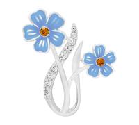 Equilibrium Forget Me Not Elegant Silver Plated Brooch