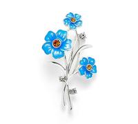 Equilibrium Forget Me Not Silver Plated Posy Brooch l 354497