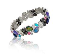 equilibrium Glitz & Glam Hematite Stones Sparkle Bracelet