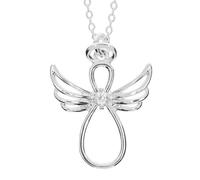 equilibrium Guardian Angel Pretty Silver Plated Necklace