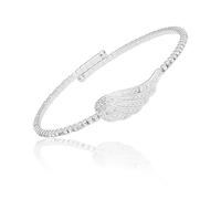 equilibrium Guardian Angel Silver Plated Pretty Wing Bangle Bracelet