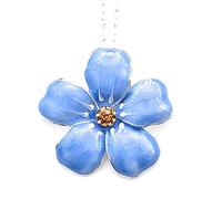 equilibrium Jewellery Silver Plated Forget Me Not Flower Necklace Gift Boxed