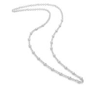 equilibrium Kiss Silver Plated Necklace Collection - Contemporary, Pave, Two Tone & Heart Designs (Contemporary Long Modern)