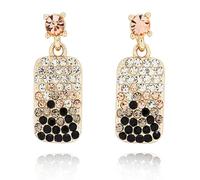 Equilibrium Luxe Tag Collection Graduated Oval Gold Plated Earrings