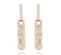 Equilibrium Luxe Tag Gold Plated Earrings Collection - Chic Sparkle, Textured & Lattice Designs (Textured Earrings)