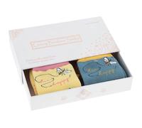 equilibrium Luxury Bamboo Socks Gift Box with Bee Design, Yellow and Blue Colors, (Height: 40 x Width: 8 x Depth: 1 cm), Happy Theme Collection