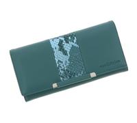 Equilibrium Magnetic Stripe Closure RFID Blocker Large Purse for Cards and Cash Multi Compartment - Pink, Teal or Blue Designs (Teal)