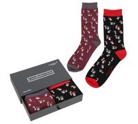 equilibrium Men's Bamboo Socks Gift Box, Mushroom Pattern, Luxury Dress Socks, Soft Breathable, Everyday Comfort, 2 Pack (Height: 23 x Width: 8.5 x Depth: 23 in cm)