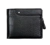 equilibrium Men's Black Corner Emboss RFID Wallet