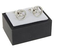 Equilibrium Mens Cufflinks Steering Wheel Design