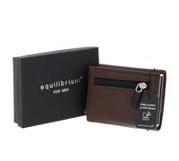 equilibrium Men's RFID Blocking Pop-Up Credit Card Holder with Coin Pocket, Brown or Black (Brown)