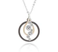 equilibrium Mixed Metal Collection - Elegant Necklaces in Four Designs (Sparkle Waterfall Necklace: 2 cm x 1.8 cm x 0.4 cm)