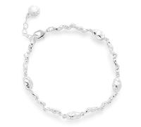 equilibrium Molten Metal Collection Silver Plated Bracelet, Modern Chic Design with Anti-Tarnish Coating