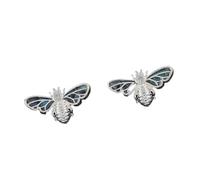 equilibrium Paua Shell Bee Silver Plated Earrings 334110