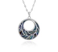 Equilibrium Paua Shell Silver Plated Elegance Necklace