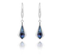 Equilibrium Paua Shell Silver Plated Twist Teardrop Earrings