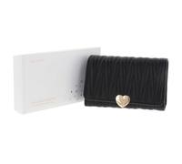 Equilibrium Quilted Gold Heart Medium Size Fold Over Purse - Pale Grey, Black, Pink (Black)